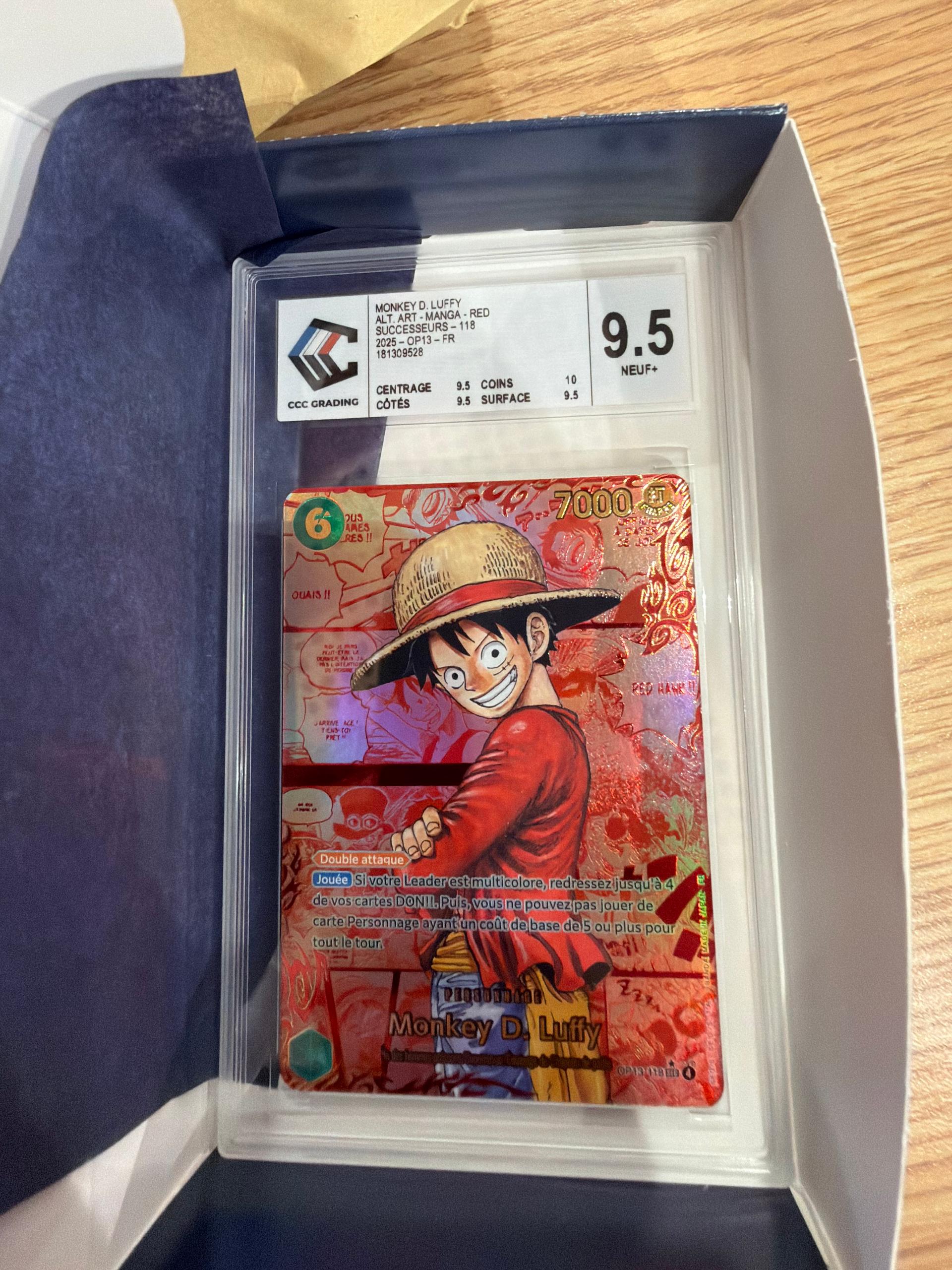 Carte Monkey D. Luffy OP13-118_p3 Secret Rare du set OP-13 Carrying on His Will (langue FR) — One Piece TCG édité par Bandai