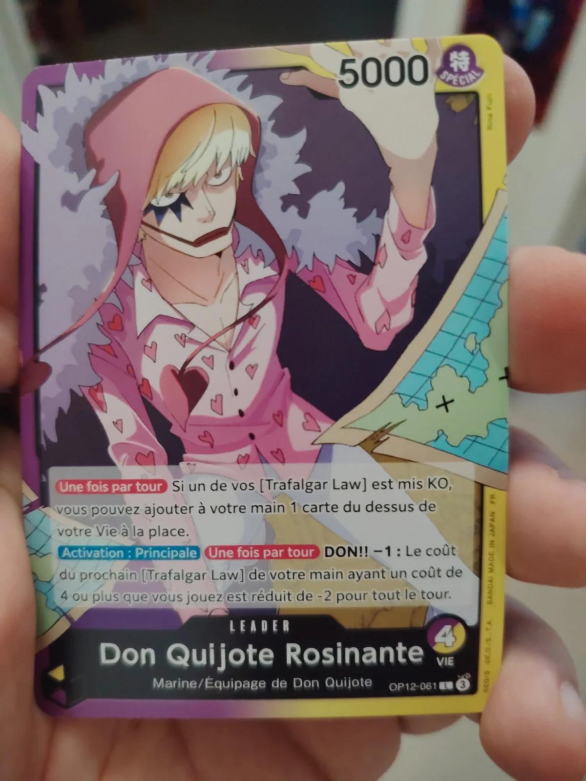 Carte Don Quijote Rosinante OP12-061 Leader OP-12 — One Piece TCG FR (Bandai)
