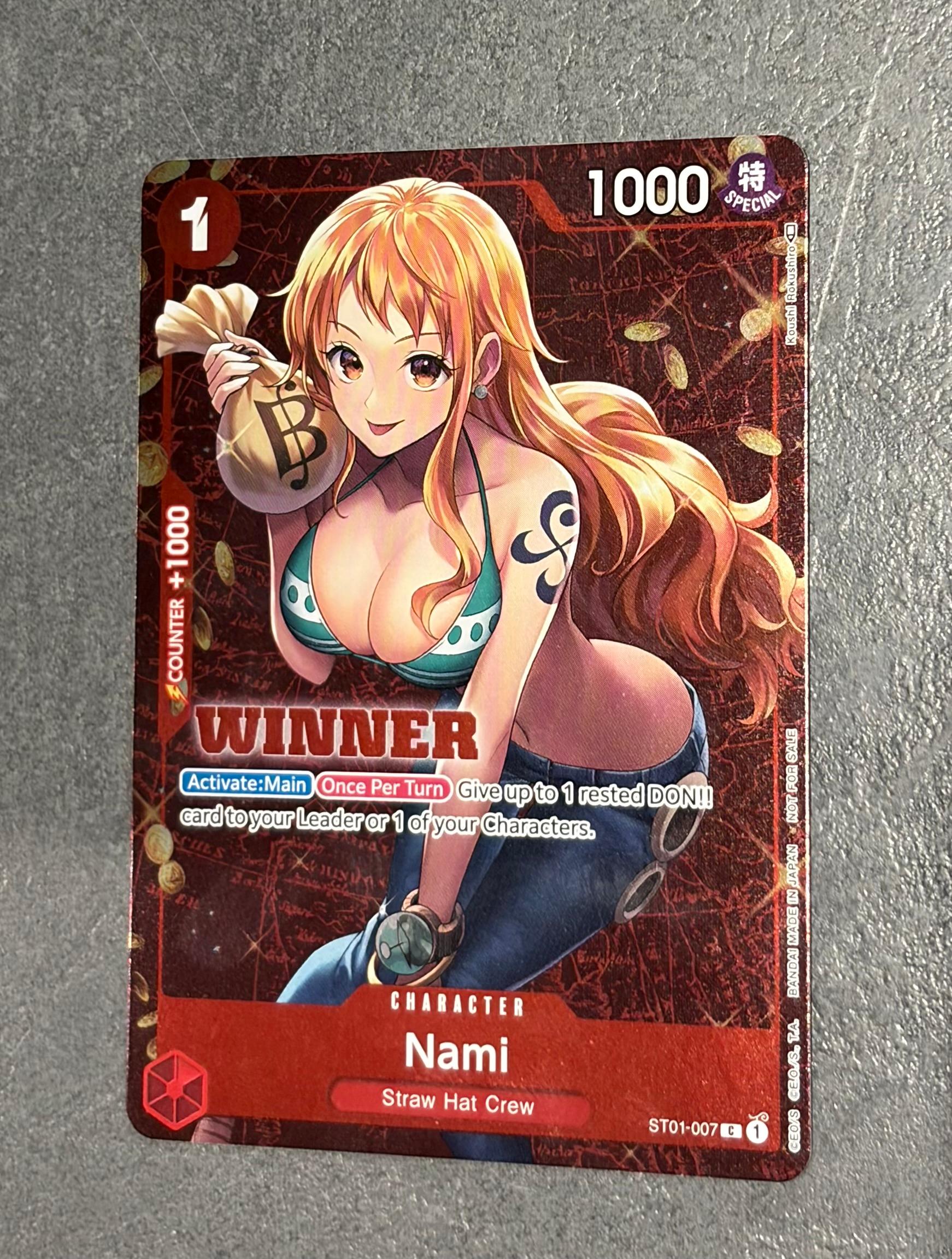 Carte Nami (Tournament Pack Vol.3) ST01-007_tp3 Common du set ST-01 Starter Deck: Straw Hat Crew (langue EN) — One Piece TCG édité par Bandai