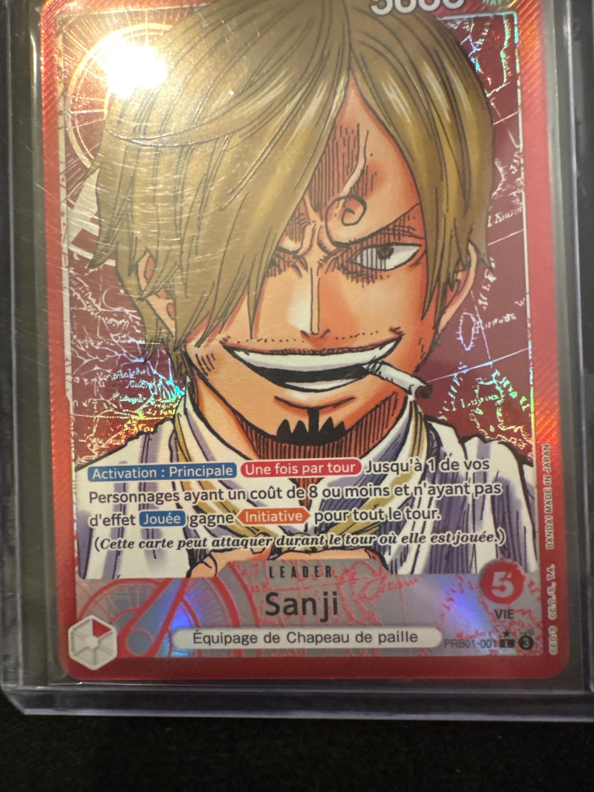 Carte Sanji PRB01-001_p1 Leader PRB-01 — One Piece TCG FR (Bandai)