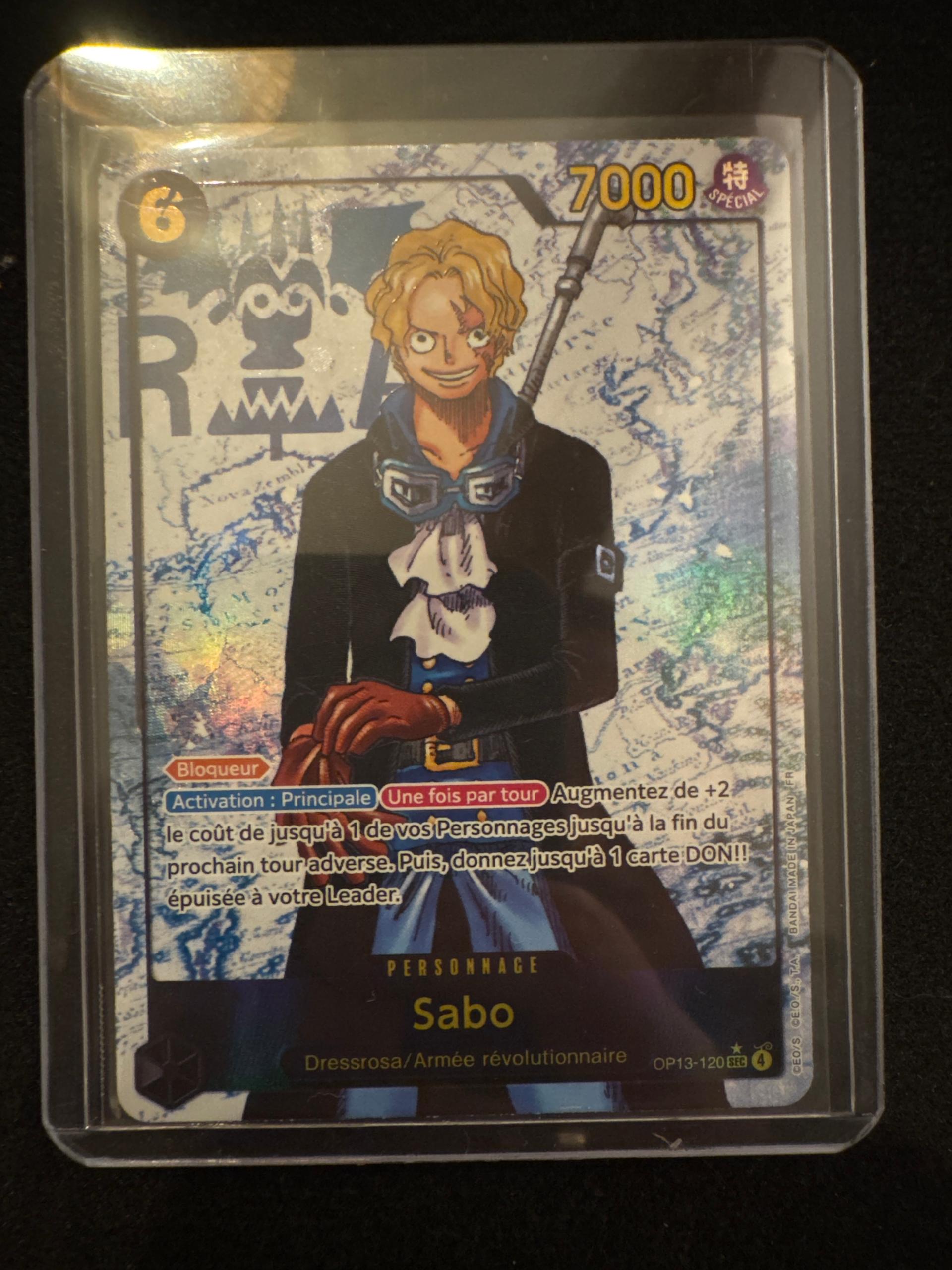 Carte Sabo OP13-120_p1 Secret Rare OP-13 — One Piece TCG FR (Bandai)