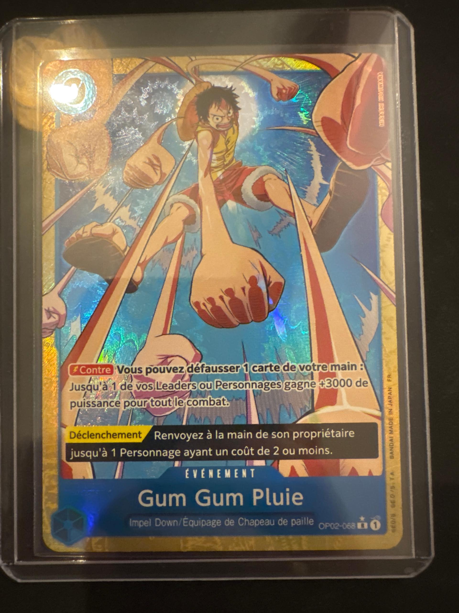 Carte Gum Gum Pluie OP02-068_p1 Rare PRB-02 — One Piece TCG FR (Bandai)
