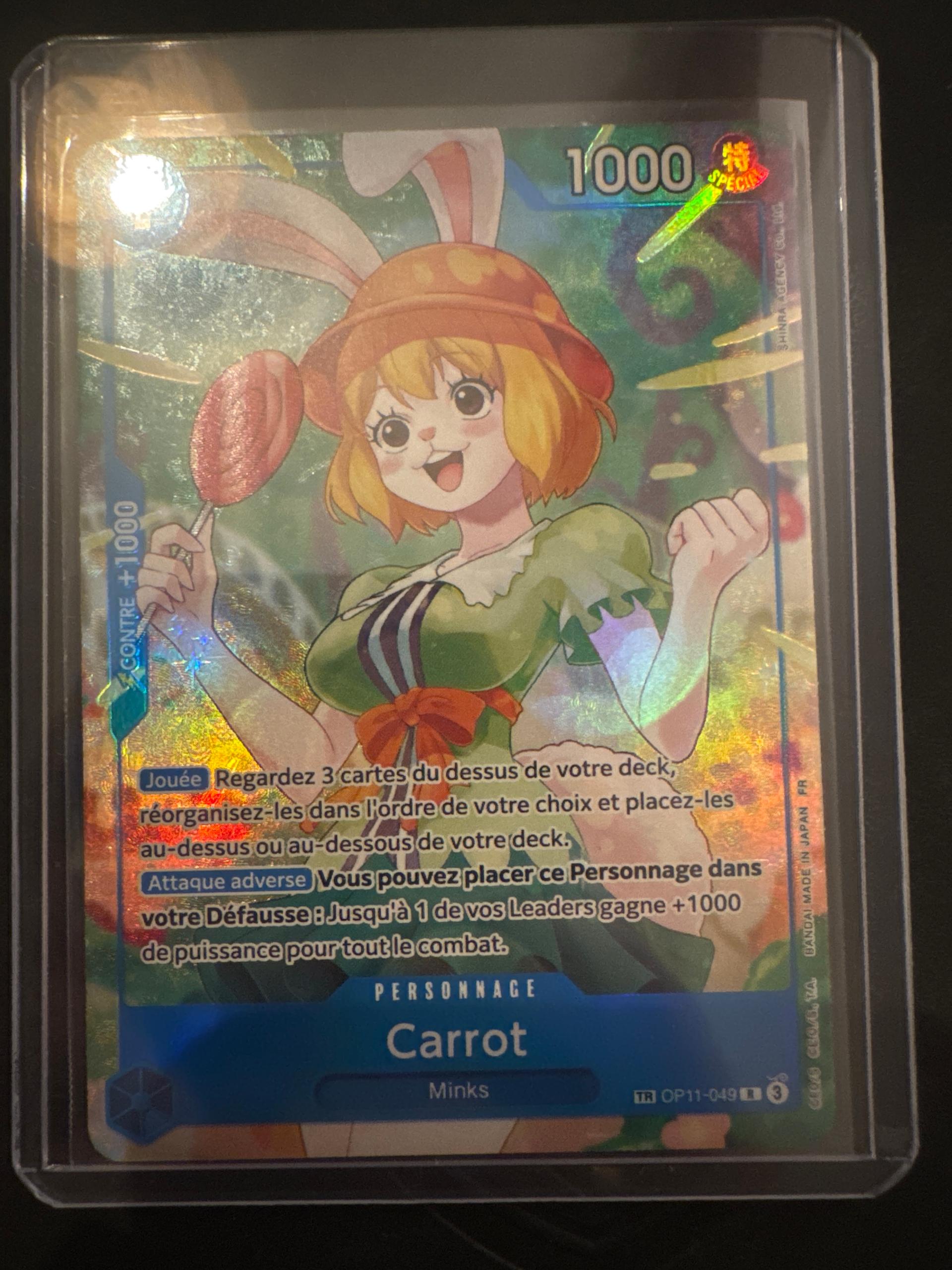 Carte Carrot TROP11-049 TR du set OP11 Awakening of the New Era (langue FR) — One Piece TCG édité par Bandai