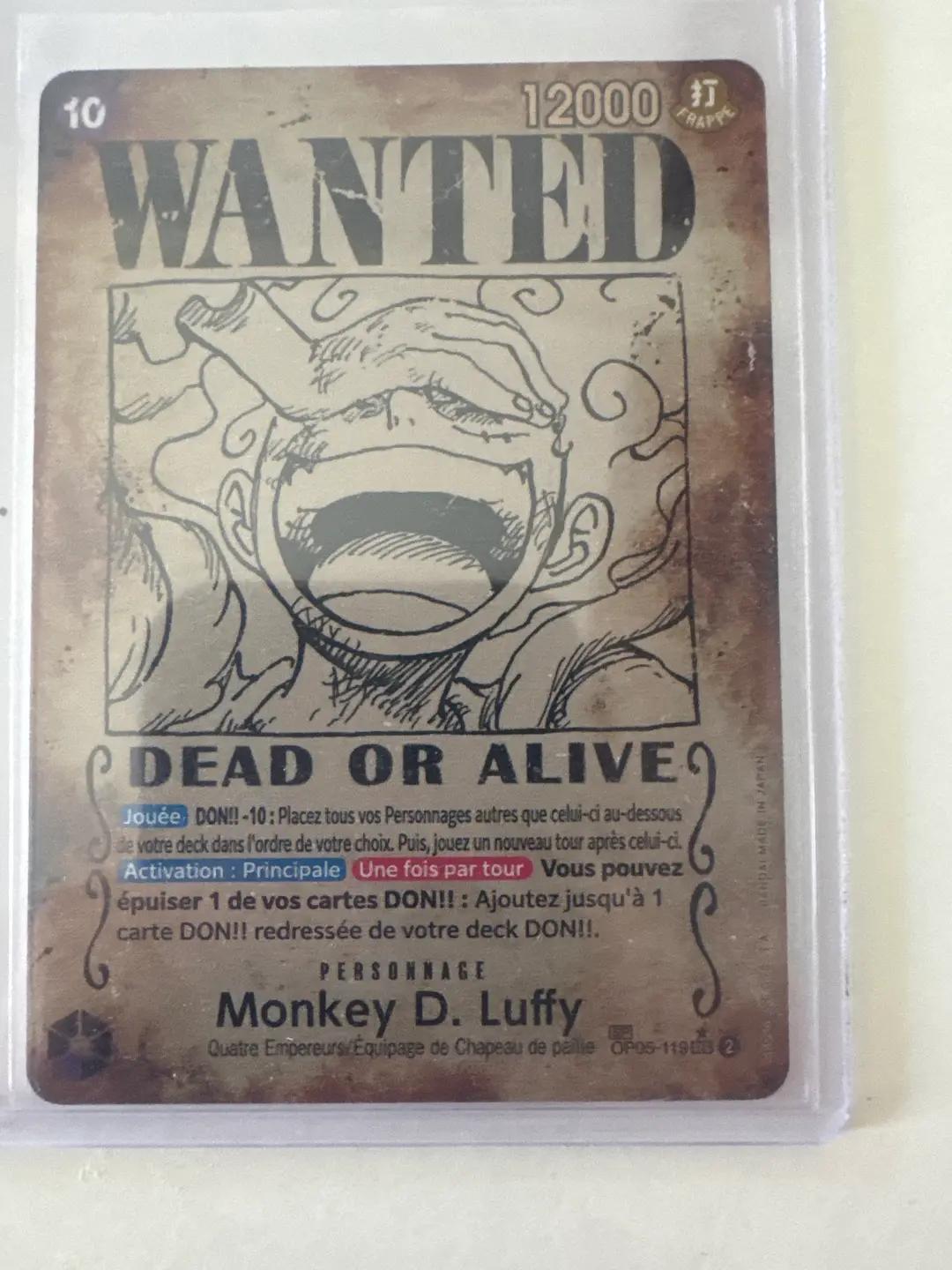 Carte Monkey D. Luffy OP05-119_p1 Secret Rare OP-09 — One Piece TCG FR (Bandai)