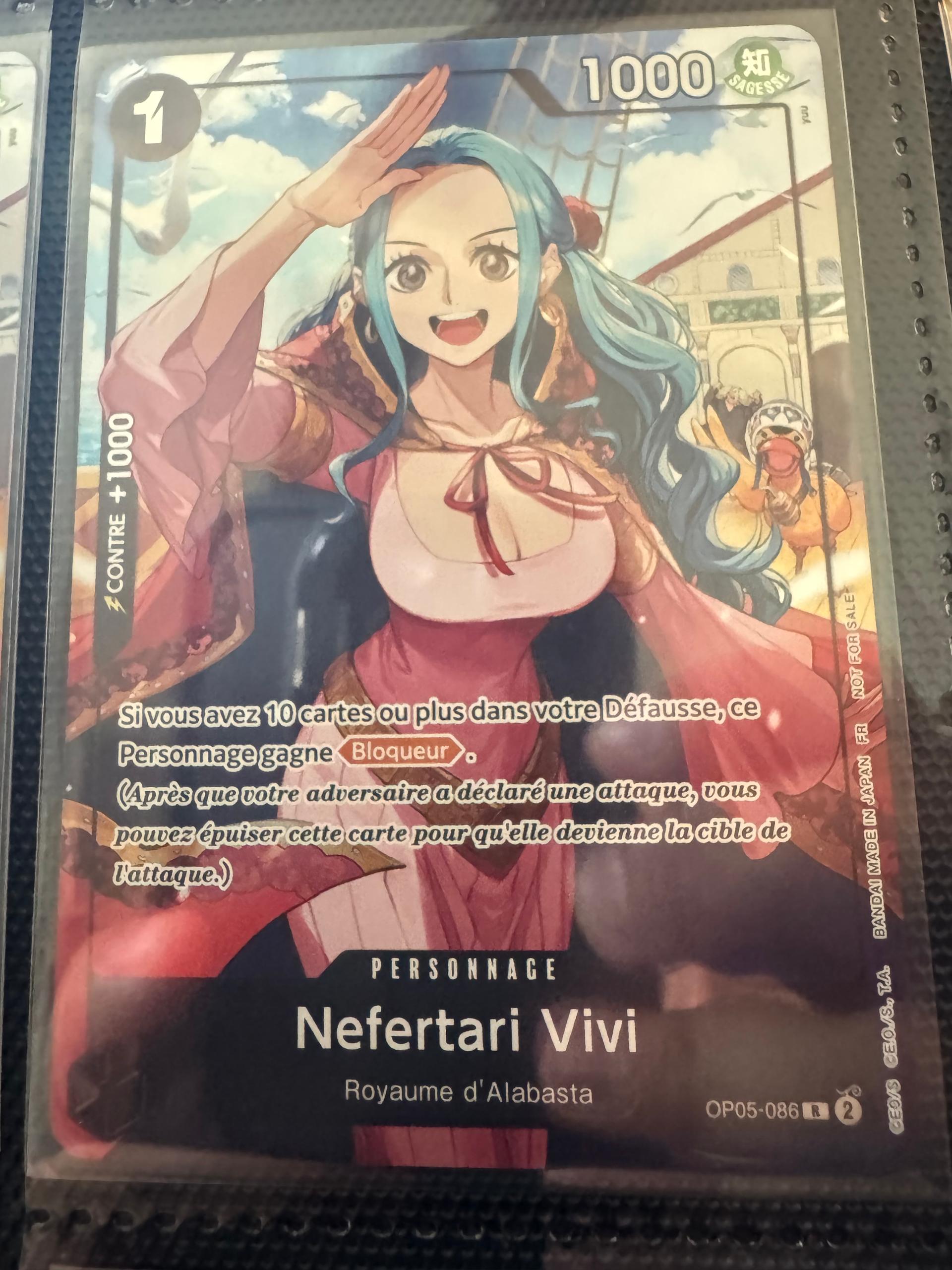 Carte Nefeltari Vivi OP05-086 Rare du set OP-05 Awakening of the New Era (langue FR) — One Piece TCG édité par Bandai