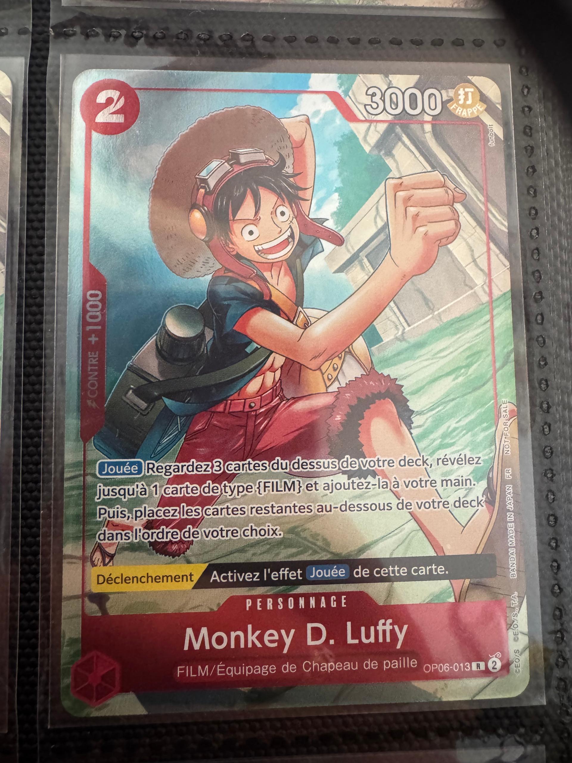 Carte Monkey.D.Luffy OP06-013 Rare OP-06 — One Piece TCG FR (Bandai)