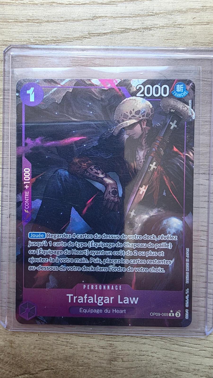 Carte TRAFALGAR LAW OP09-069 du set OP09 (langue FR) — One Piece TCG édité par Bandai