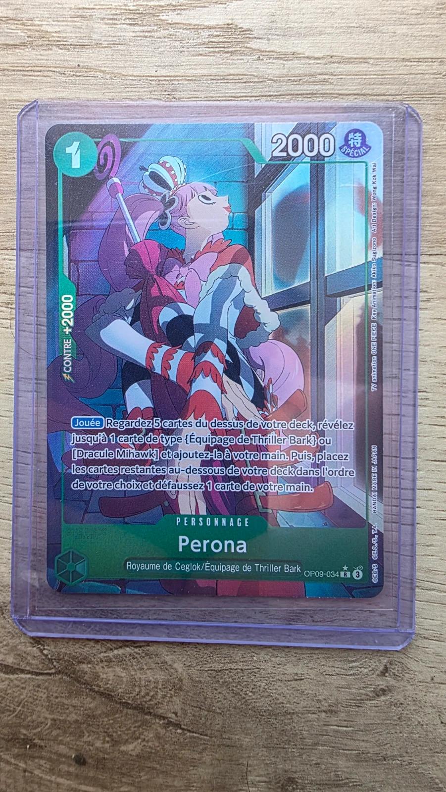 Carte PERONA OP09-034 du set OP09 (langue FR) — One Piece TCG édité par Bandai