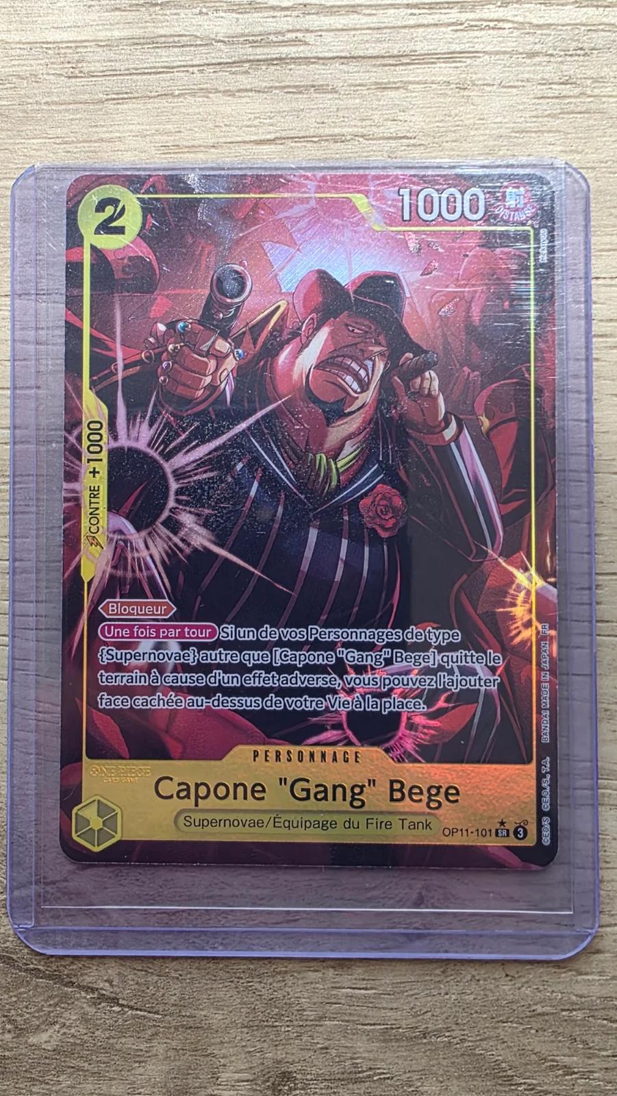 Carte CAPONE BEGE OP11-101 du set OP11 (langue FR) — One Piece TCG édité par Bandai
