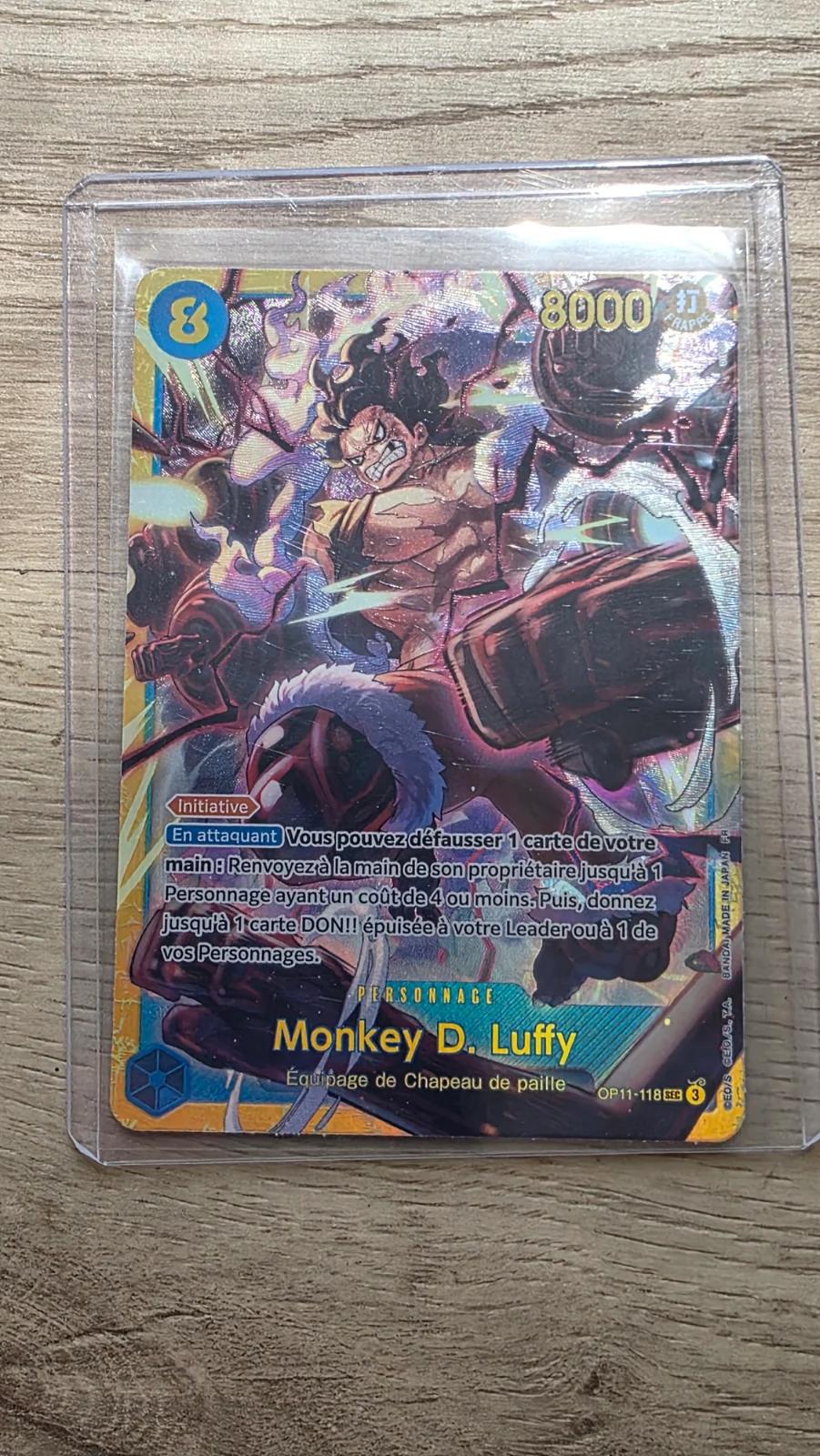 Carte SEC LUFFY OP11-118 du set OP11 (langue FR) — One Piece TCG édité par Bandai