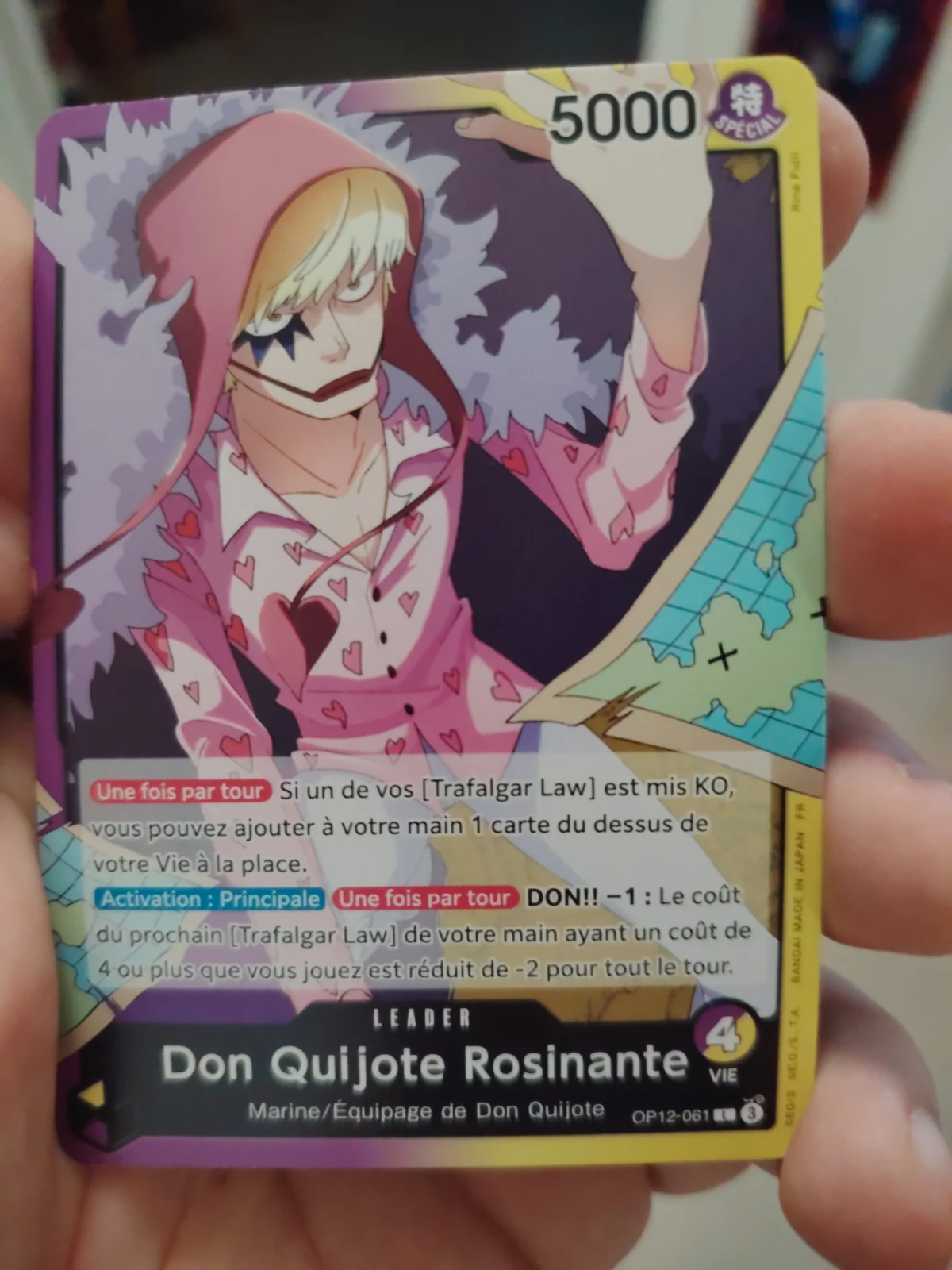 Carte Don Quijote Rosinante OP12-061 Leader OP-12 — One Piece TCG FR (Bandai)