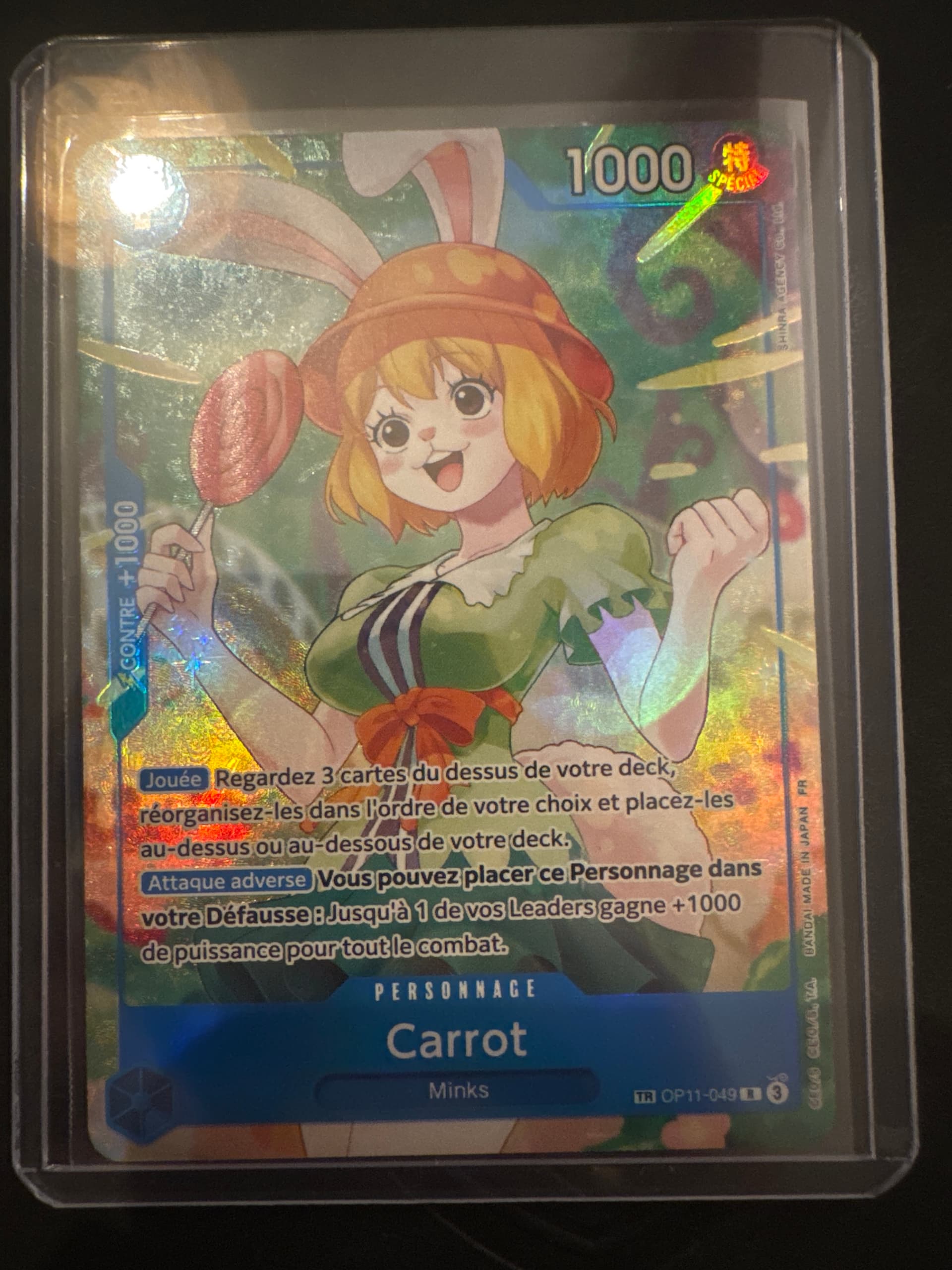 Carte Carrot TROP11-049 TR du set OP11 Awakening of the New Era (langue FR) — One Piece TCG édité par Bandai