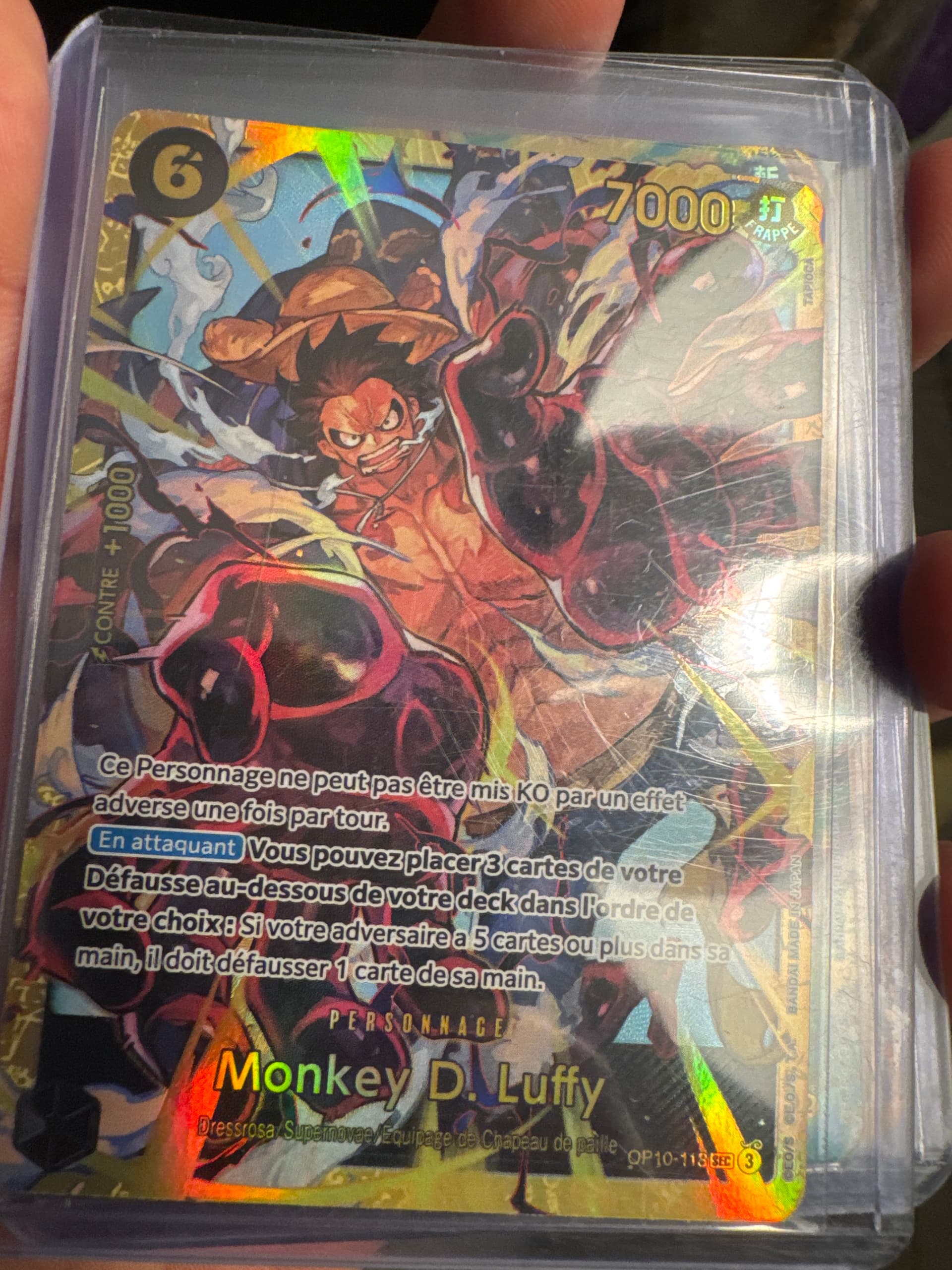 Carte Monkey D. Luffy OP10-118 Secret Rare du set OP-10 Royal Blood (langue FR) — One Piece TCG édité par Bandai