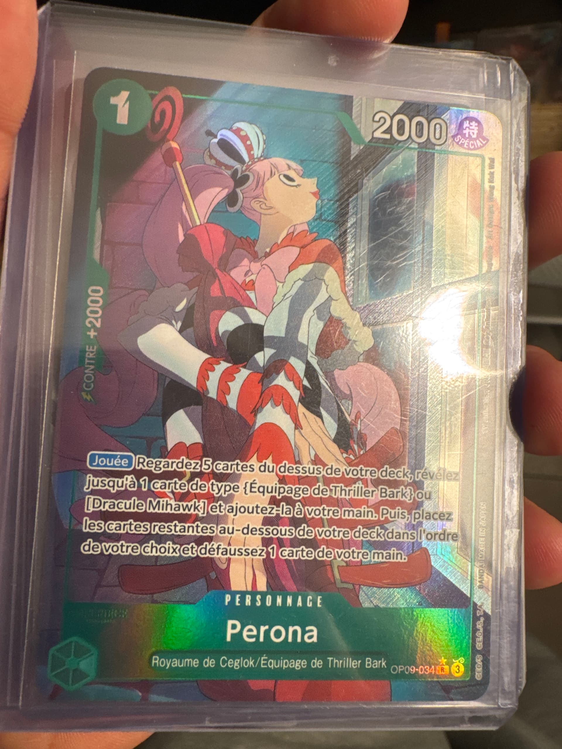 Carte Perona OP09-034 Rare du set OP-09 Emperors in the New World (langue FR) — One Piece TCG édité par Bandai