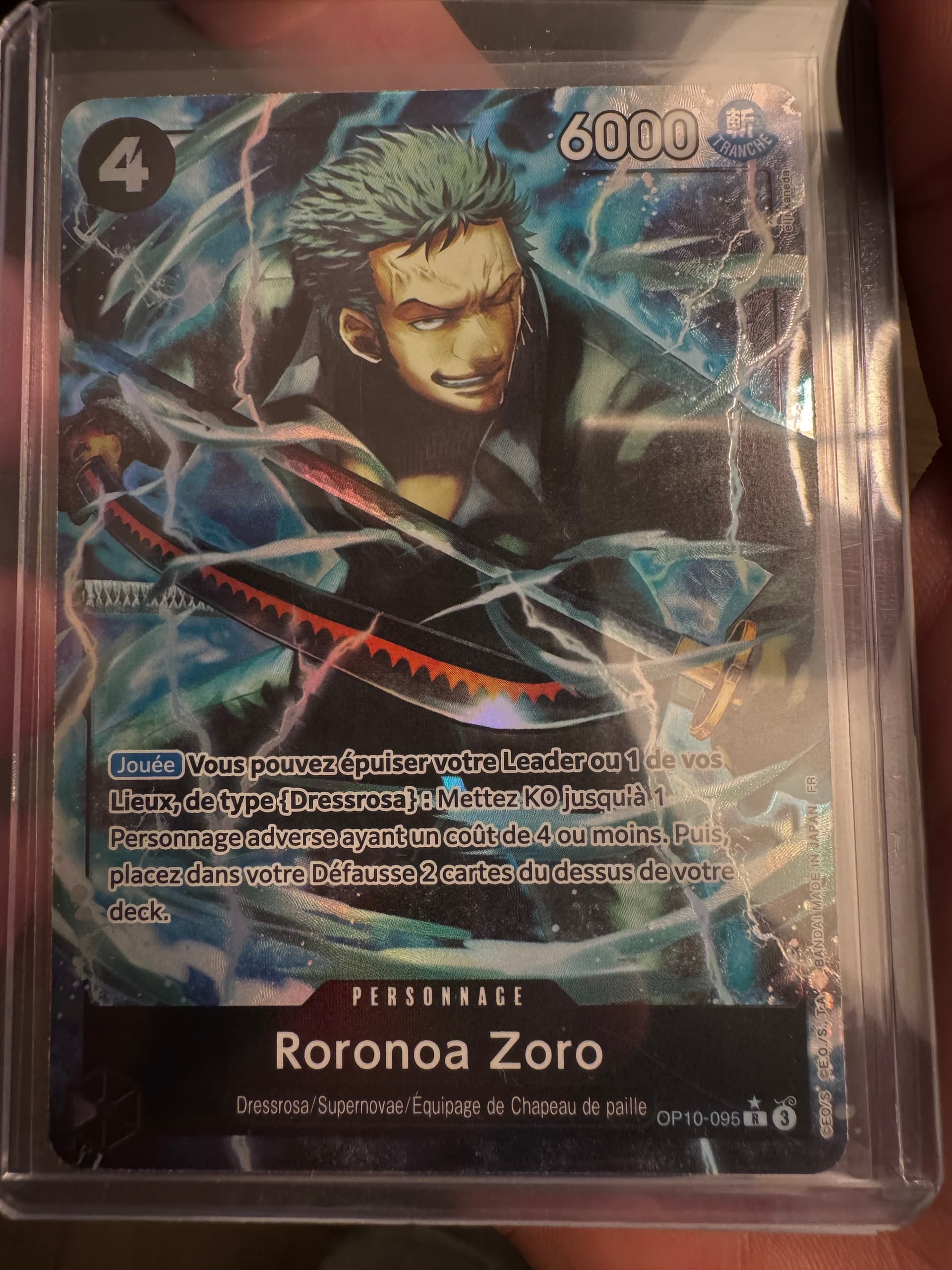 Carte Roronoa Zoro OP10-095_p1 Rare du set PRB-02 The Best Vol. 2 (langue FR) — One Piece TCG édité par Bandai