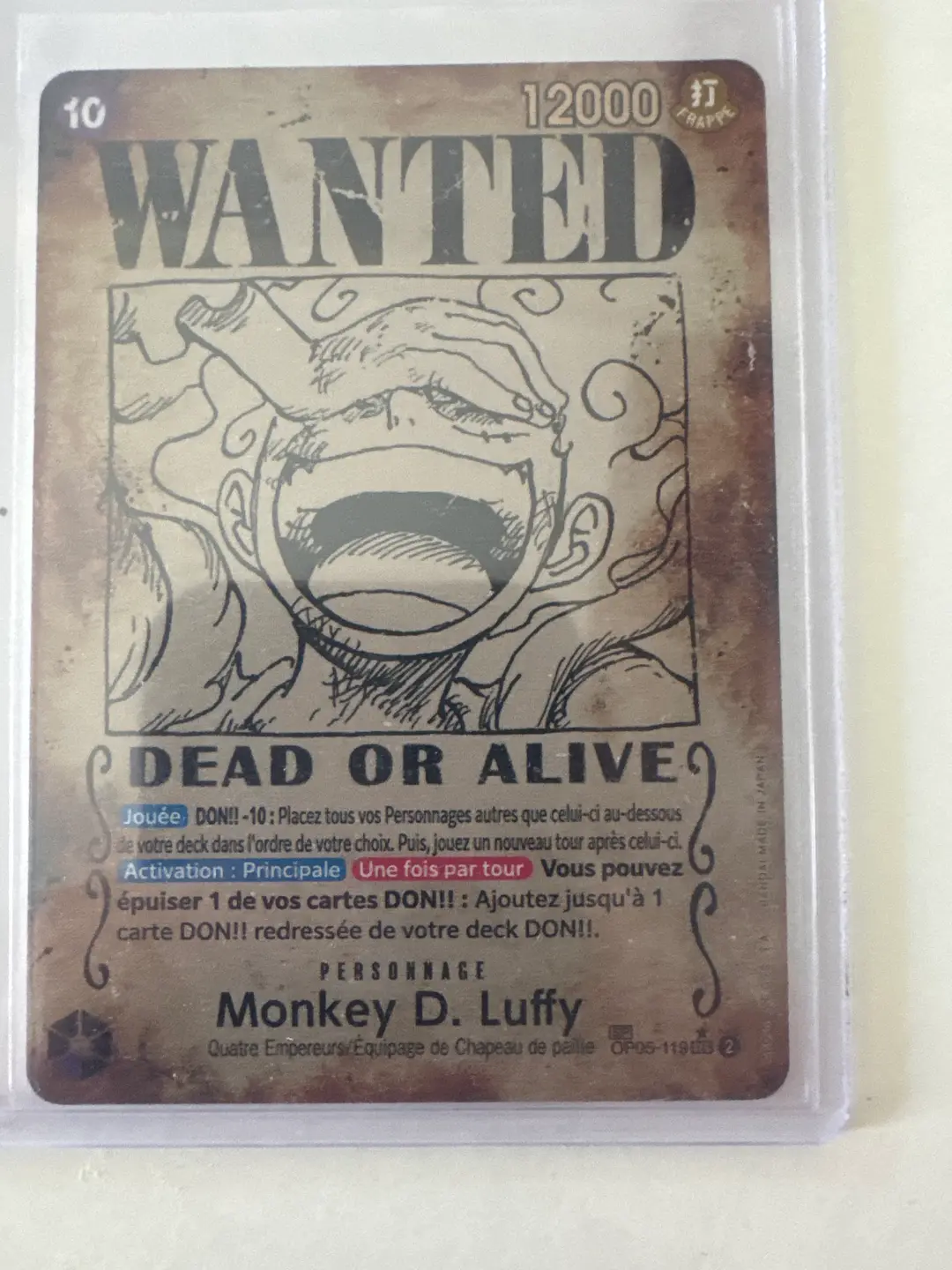 Carte Monkey D. Luffy OP05-119_p1 Secret Rare OP-09 — One Piece TCG FR (Bandai)