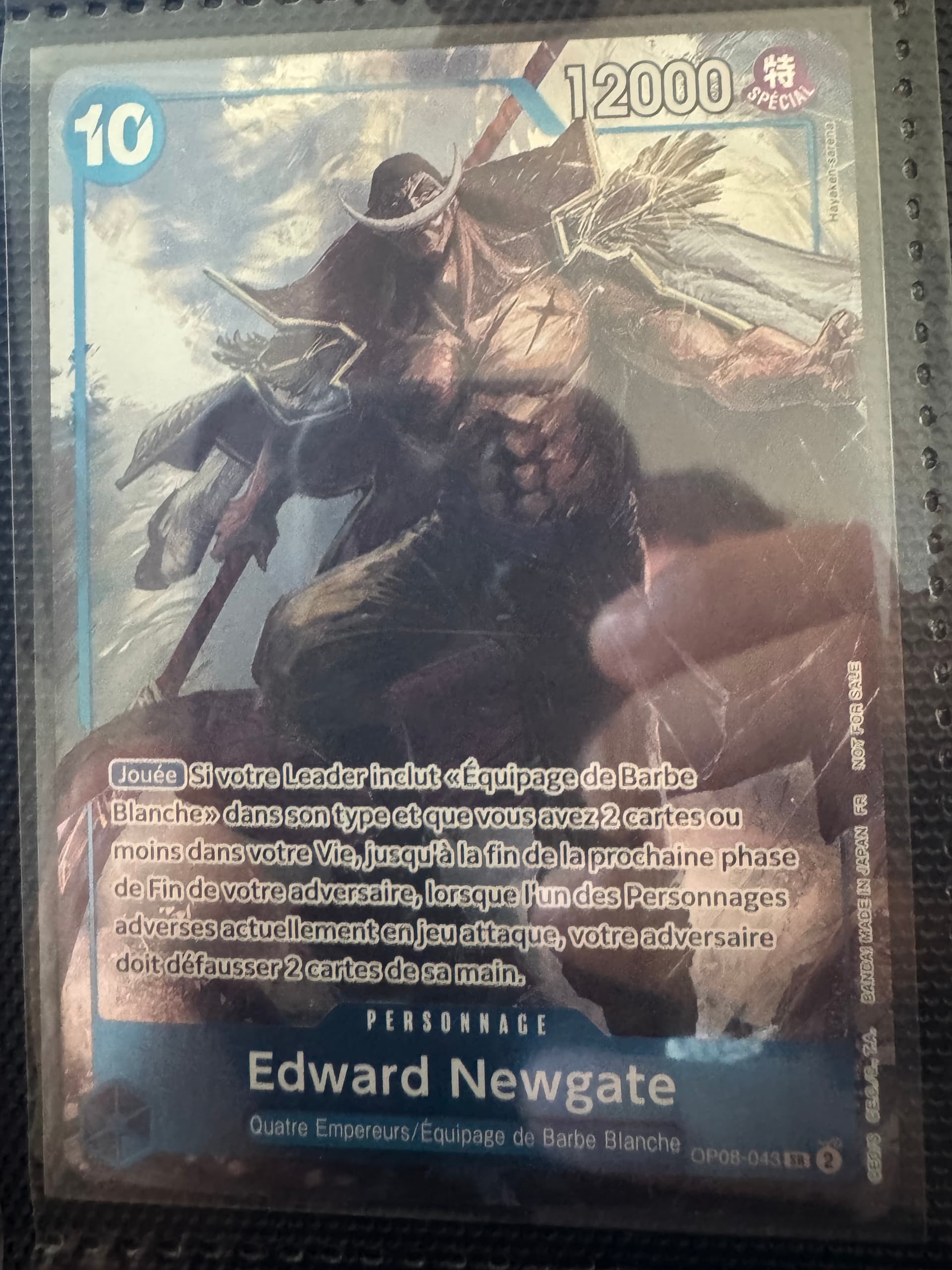 Carte Edward.Newgate OP08-043 Super Rare OP-08 — One Piece TCG FR (Bandai)