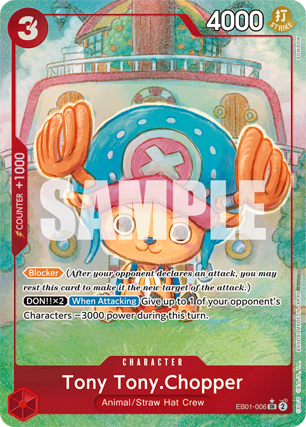 Carte Alt-Art Tony-Tony Chopper EB01-006_p1 Super Rare — One Piece TCG EB-01 Memorial Collection (Bandai)