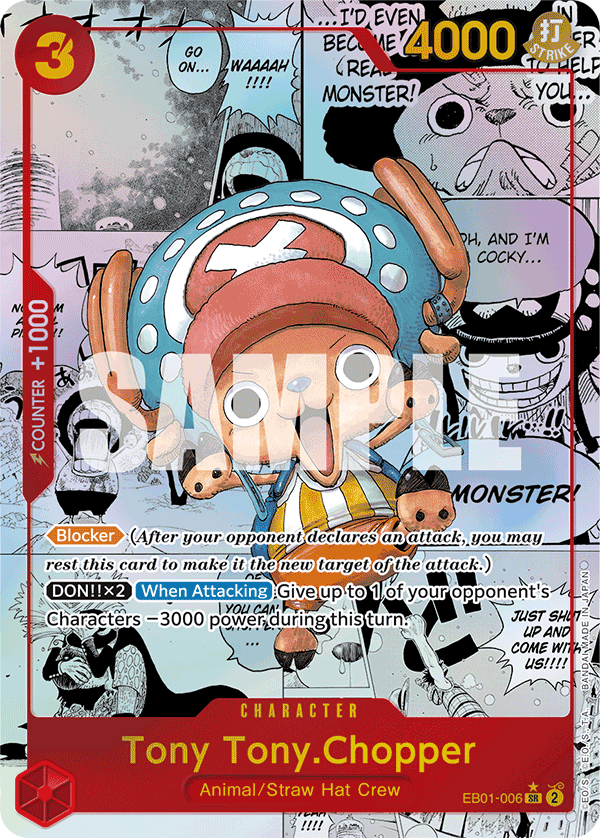 Carte Manga Rare Tony Tony.Chopper EB01-006_p2 Super Rare — One Piece TCG EB-01 Memorial Collection (Bandai)