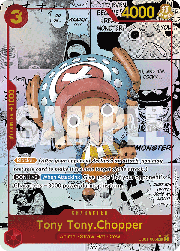 Carte Alt-Art Tony Tony.Chopper EB01-006_p5 Super Rare — One Piece TCG EB-01 Memorial Collection (Bandai)