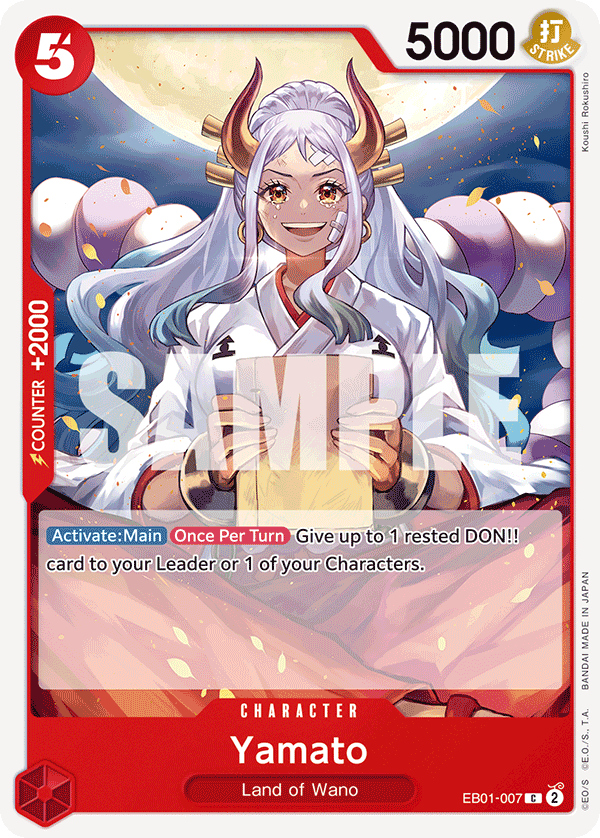 Carte Yamato EB01-007 Common — One Piece TCG EB-01 Memorial Collection (Bandai)