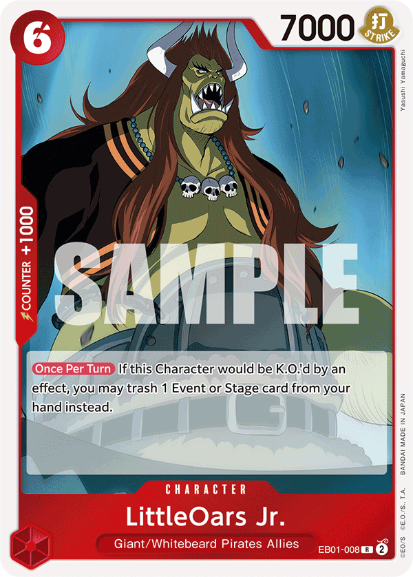 Carte LittleOars Jr. EB01-008 Rare — One Piece TCG EB-01 Memorial Collection (Bandai)