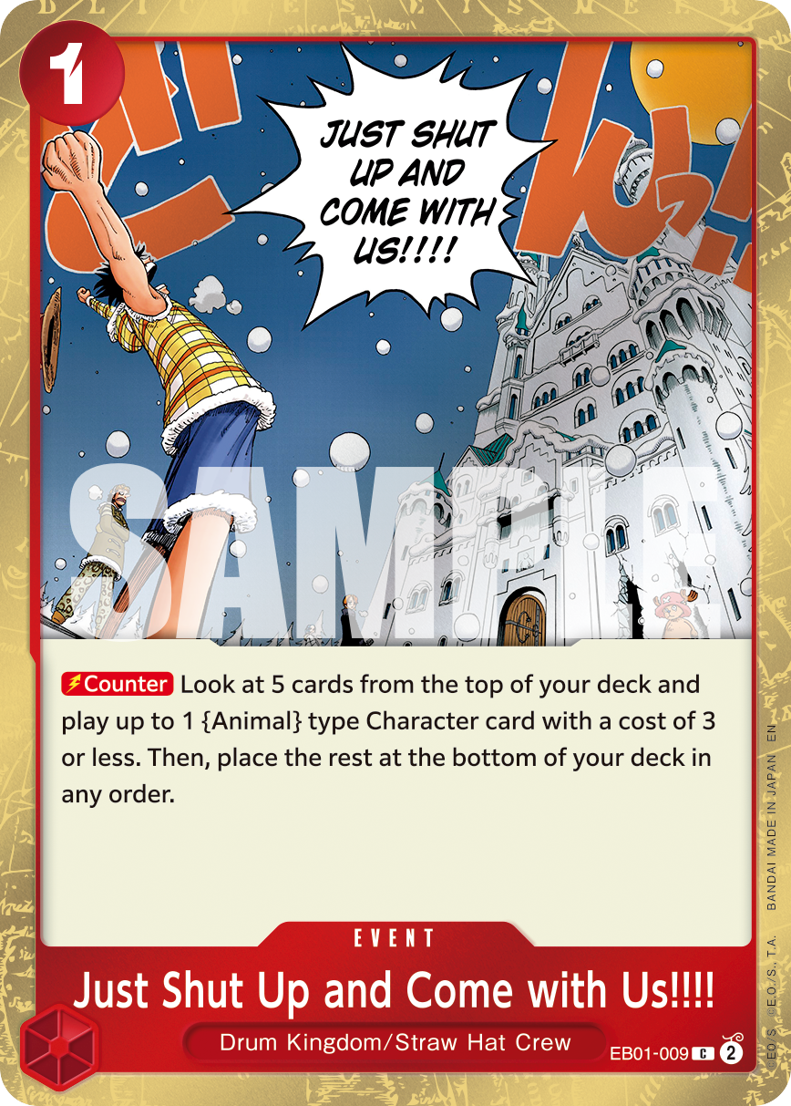 Carte Alt-Art Arrête de discuter et viens avec nous&nbsp;!! EB01-009_p1 Common — One Piece TCG PRB-02 The Best Vol. 2 (Bandai)