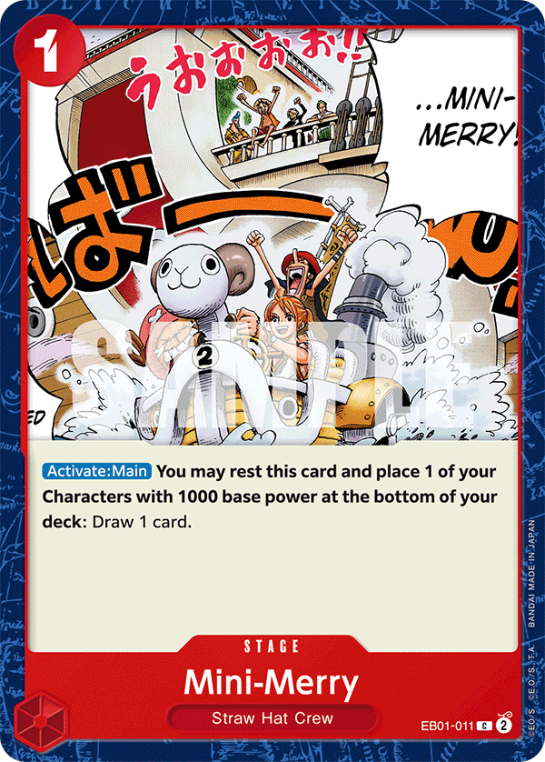 Carte Mini-Merry EB01-011 Common — One Piece TCG EB-01 Memorial Collection (Bandai)