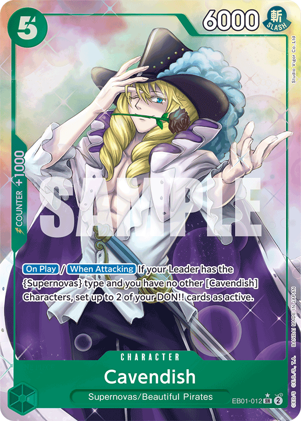 Carte Alt-Art Cavendish EB01-012_p1 Super Rare — One Piece TCG EB-01 Memorial Collection (Bandai)