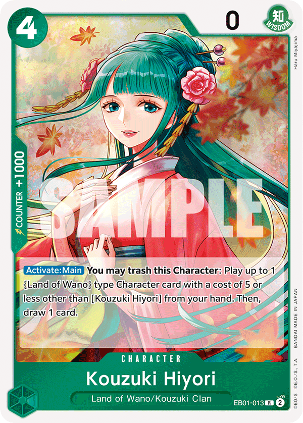 Carte Kouzuki Hiyori EB01-013 Rare — One Piece TCG EB-01 (Bandai)