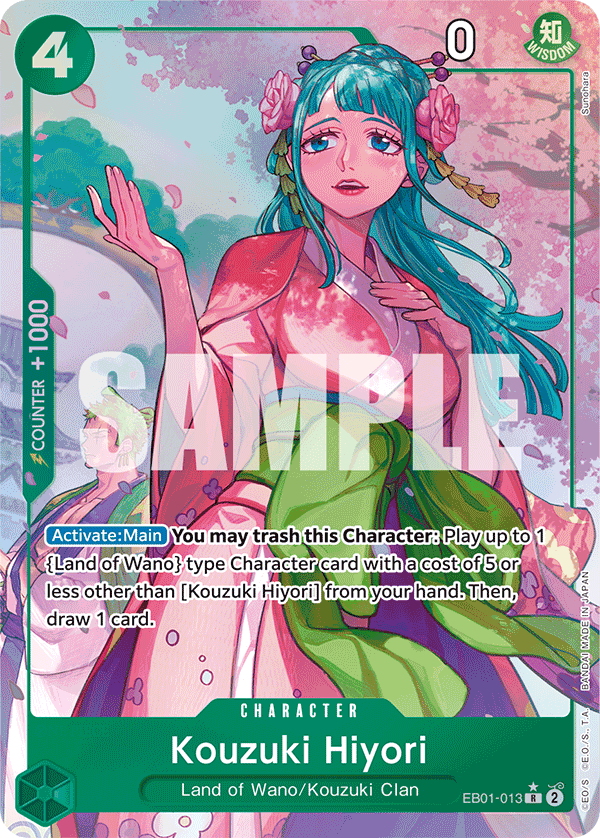 Carte Alt-Art Kouzuki Hiyori EB01-013_p1 Rare — One Piece TCG EB-01 Memorial Collection (Bandai)