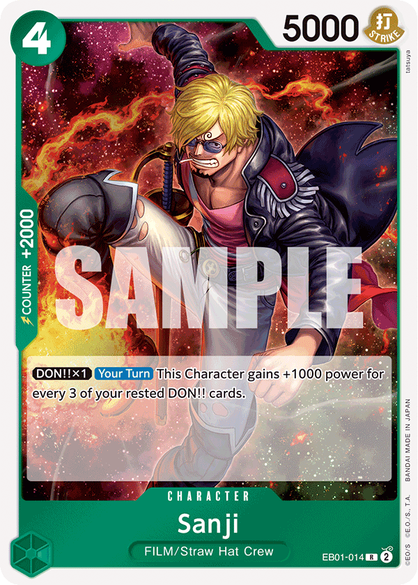 Carte Sanji EB01-014 Rare — One Piece TCG EB-01 (Bandai)