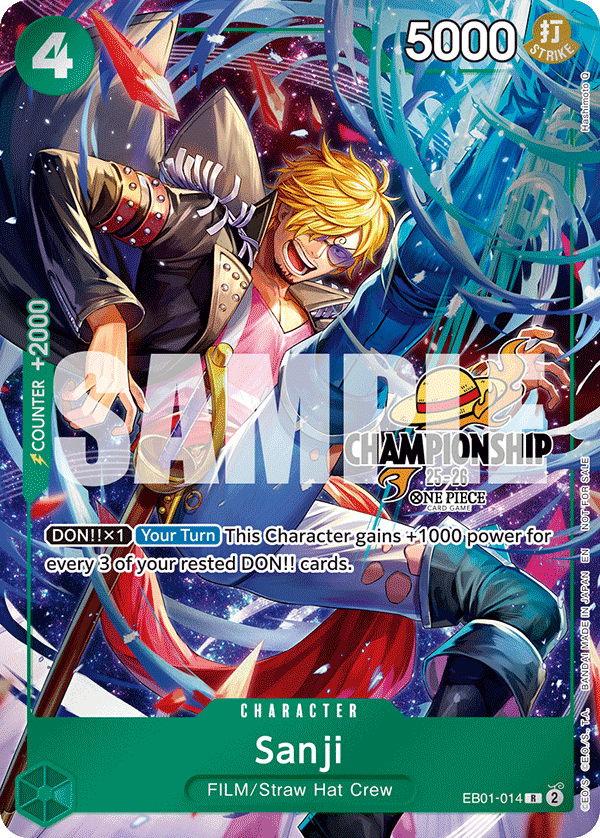 Carte Alt-Art Sanji EB01-014_p1 Rare — One Piece TCG PROMO-EB-01 Promos: Memorial Collection (Bandai)