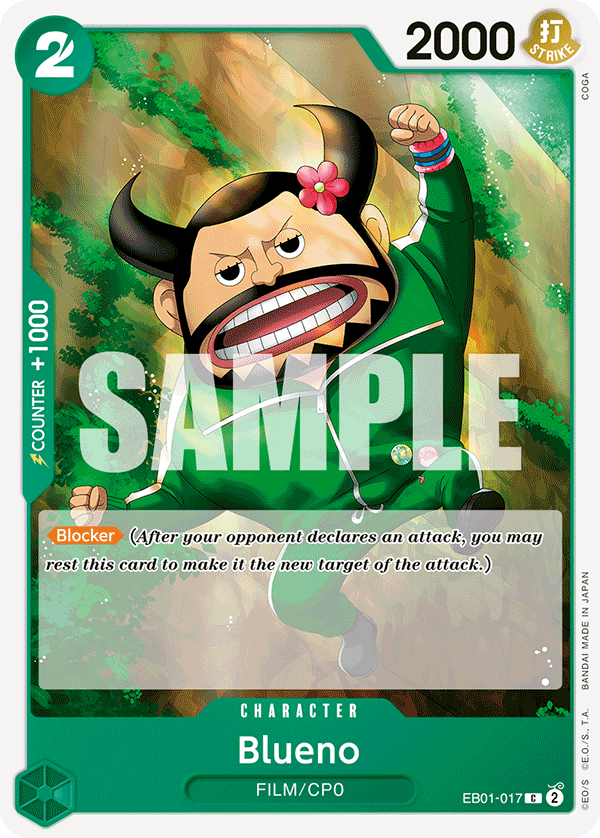 Carte Blueno EB01-017 Common — One Piece TCG EB-01 Memorial Collection (Bandai)
