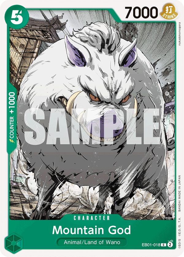 Carte Mountain God EB01-018 Common — One Piece TCG EB-01 Memorial Collection (Bandai)