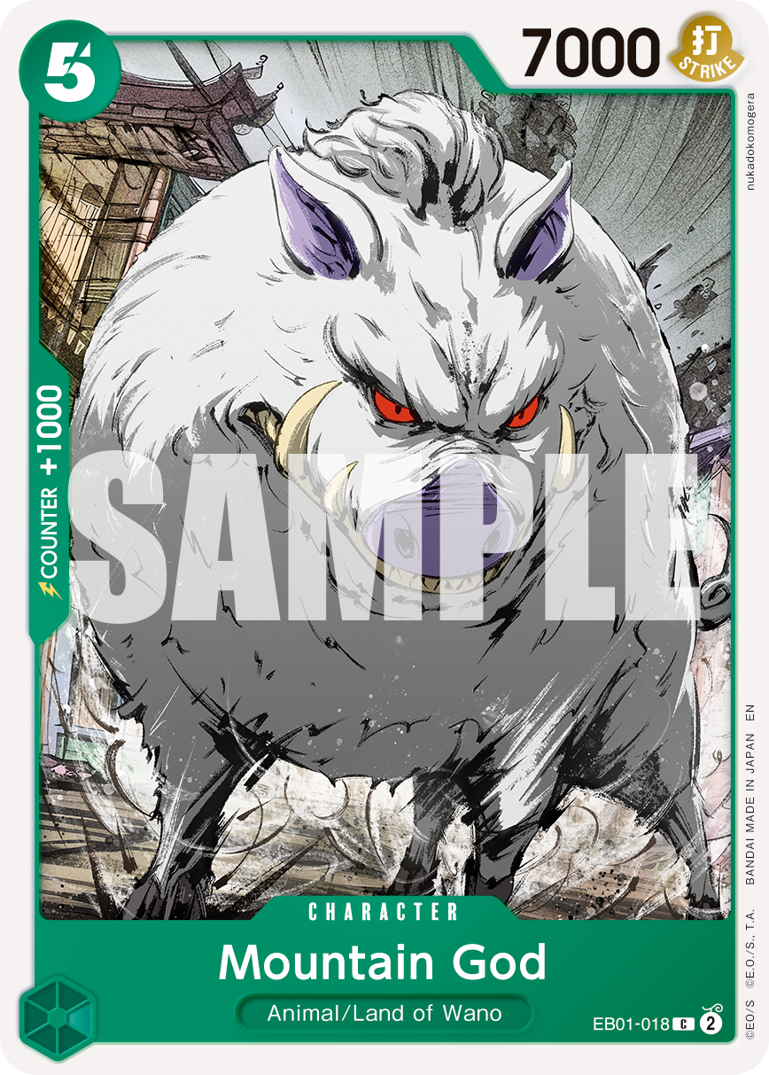 Carte Dieu de la montagne EB01-018_r1 Common — One Piece TCG PRB-02 (Bandai)