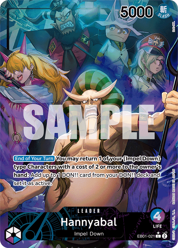 Carte Alt-Art Hannyabal EB01-021_p1 Leader — One Piece TCG EB-01 Memorial Collection (Bandai)