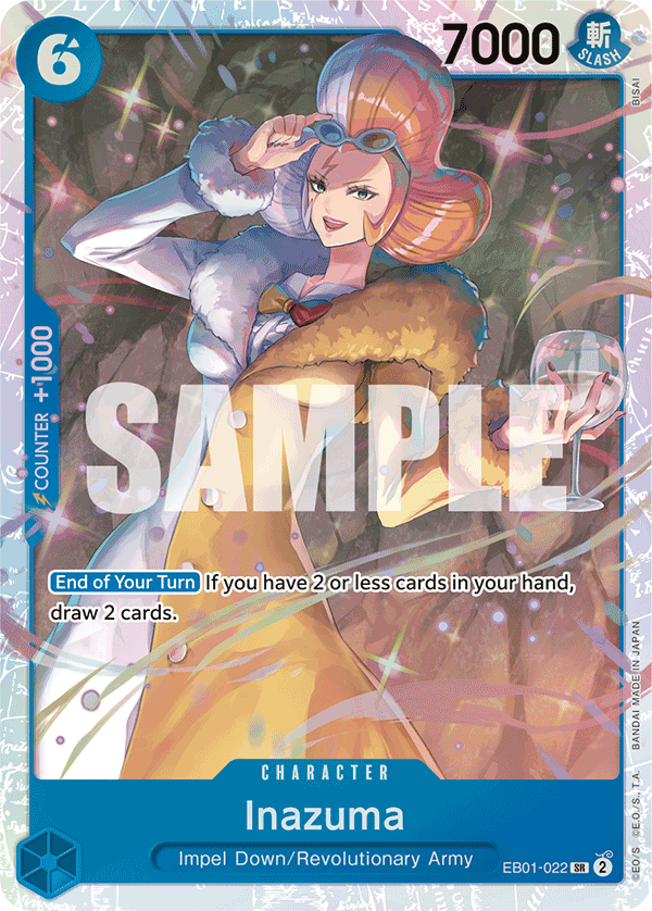 Carte Inazuma EB01-022 Super Rare — One Piece TCG EB-01 Memorial Collection (Bandai)