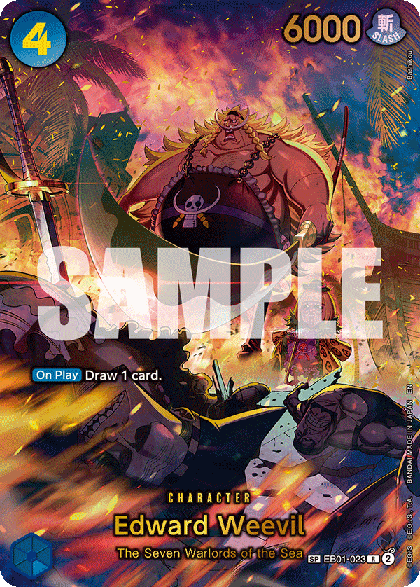 Carte Alt-Art Edward Weeble EB01-023_p1 Special — One Piece TCG OP14-EB04 The Azure Sea's Seven (Bandai)