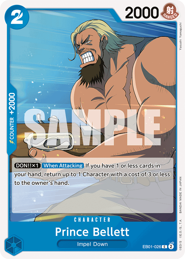 Carte Prince Bellett EB01-026 Common — One Piece TCG EB-01 Memorial Collection (Bandai)