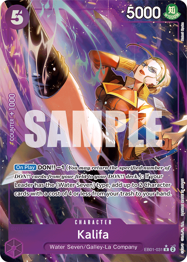 Carte Alt-Art Kalifa EB01-031_p1 Rare — One Piece TCG EB-01 Memorial Collection (Bandai)