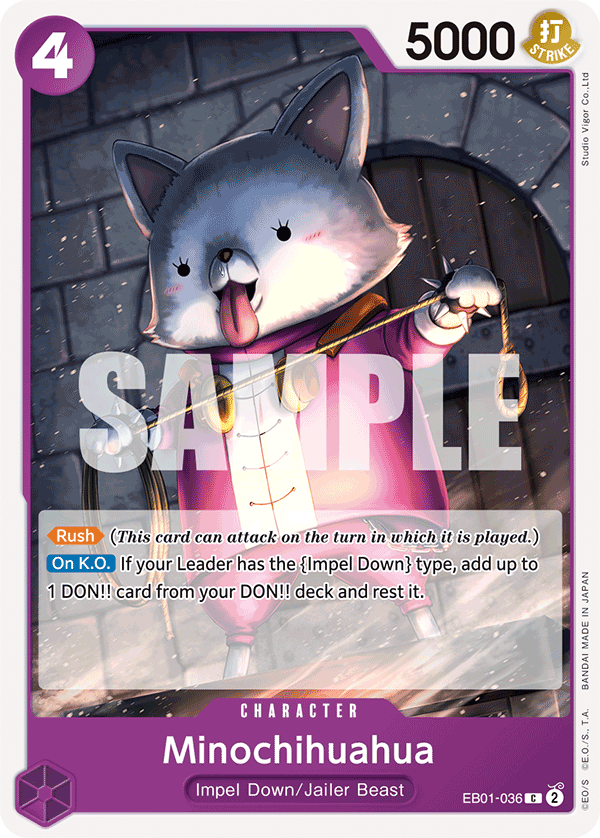 Carte Minochihuahua EB01-036 Common — One Piece TCG EB-01 Memorial Collection (Bandai)