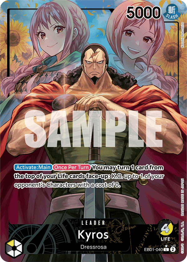 Carte Alt-Art Kyros EB01-040_p1 Leader — One Piece TCG EB-01 Memorial Collection (Bandai)