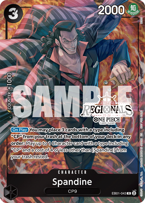 Carte Alt-Art Spandine EB01-043_p1 Rare — One Piece TCG PROMO-EB-01 Promos: Memorial Collection (Bandai)
