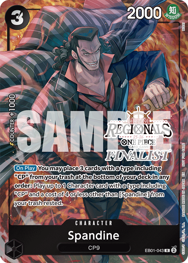 Carte Alt-Art Spandine EB01-043_p2 Rare — One Piece TCG PROMO-EB-01 Promos: Memorial Collection (Bandai)