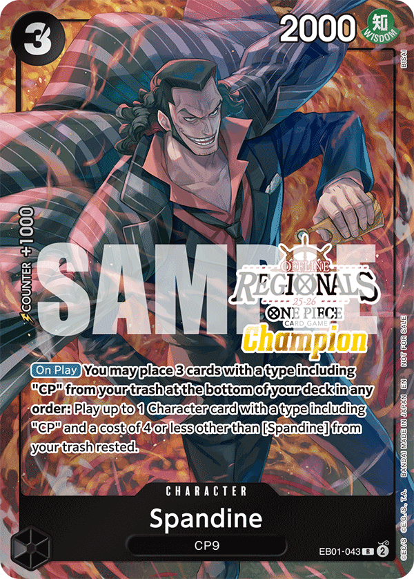 Carte Alt-Art Spandine EB01-043_p3 Rare — One Piece TCG PROMO-EB-01 Promos: Memorial Collection (Bandai)