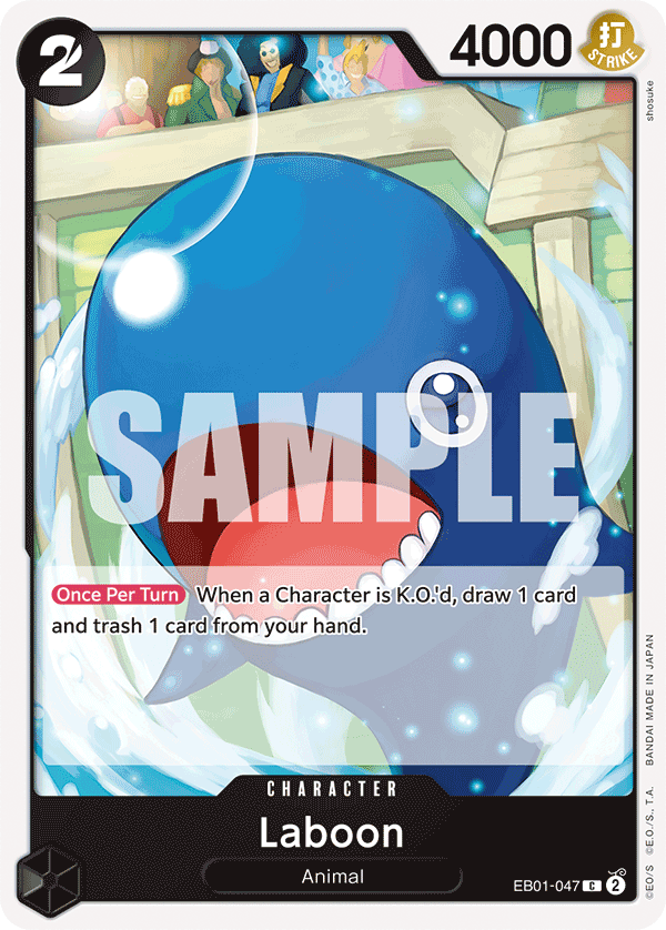 Carte Laboon EB01-047 Common — One Piece TCG EB-01 Memorial Collection (Bandai)