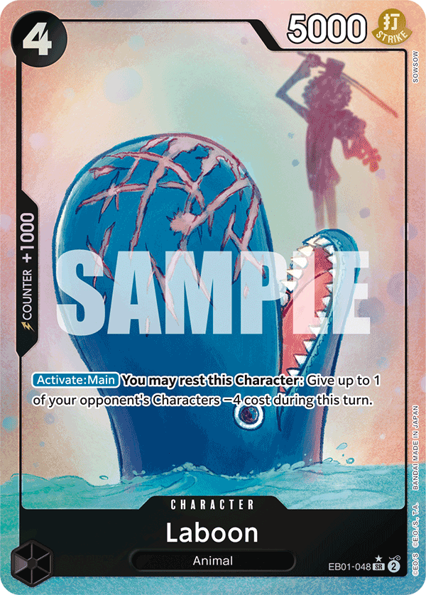 Carte Alt-Art Laboon EB01-048_p1 Super Rare — One Piece TCG EB-01 Memorial Collection (Bandai)