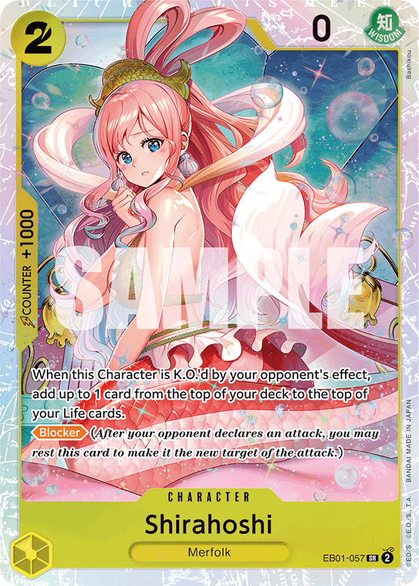 Carte Shirahoshi EB01-057 Super Rare — One Piece TCG EB-01 Memorial Collection (Bandai)