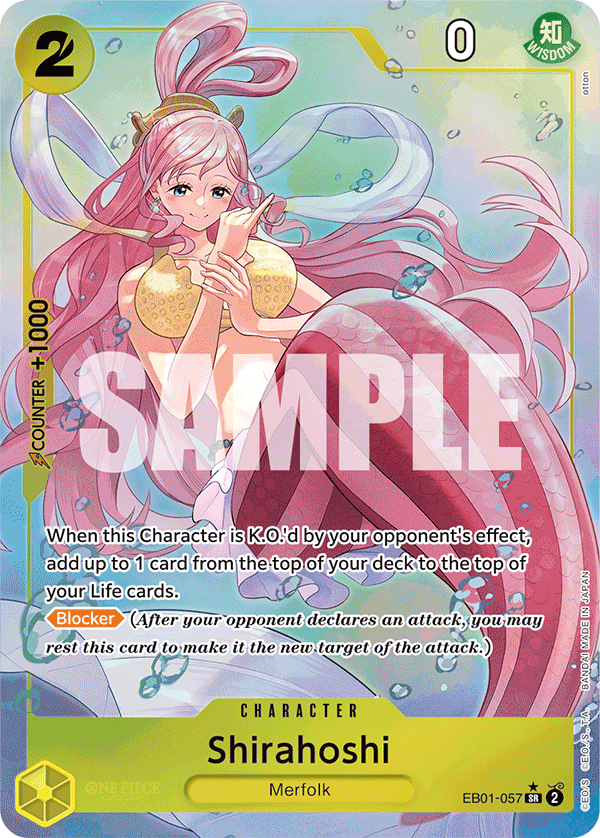 Carte Alt-Art Shirahoshi EB01-057_p1 Special — One Piece TCG OP-11 A Fist of Divine Speed (Bandai)